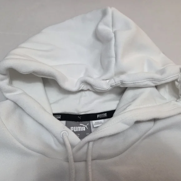 Puma Green and White Camouflage Logo Hoodie Sweatshirt Athletic Style EUC Size M - Picture 5 of 13